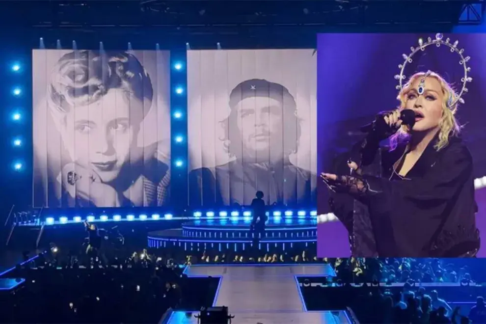 La cantante realizó un homenaje a Evita y al “Che” Guevara durante el primer show que marcó el inicio de su esperada gira mundial The Celebration Tour.