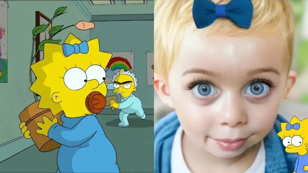 Maggie Simpson según la IA