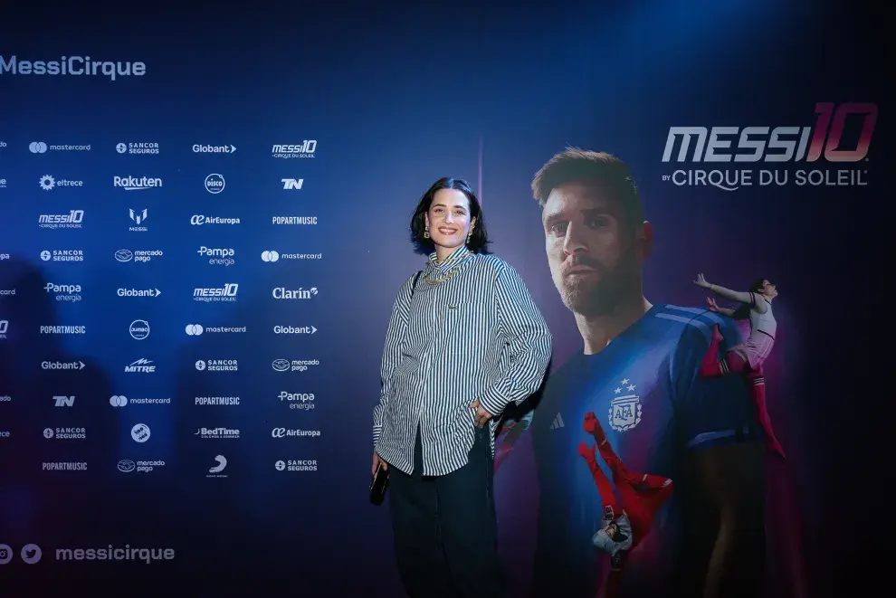 Florencia Torrente en el espectáculo dedicado a Lio Messi.