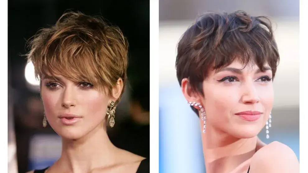 Keira Knightley y Úrsula Corberó lucen un pixie con mucho volumen y flequillo hasta las cejas.