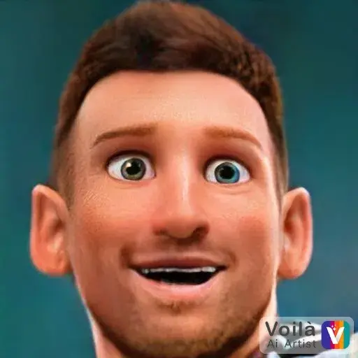 Lionel Messi como un personaje de Pixar, según la Inteligencia Artificial.