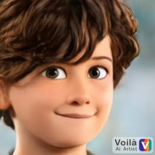 Ciro, el más pequeño de los Messi, como un personaje de Pixar, según la Inteligencia Artificial.