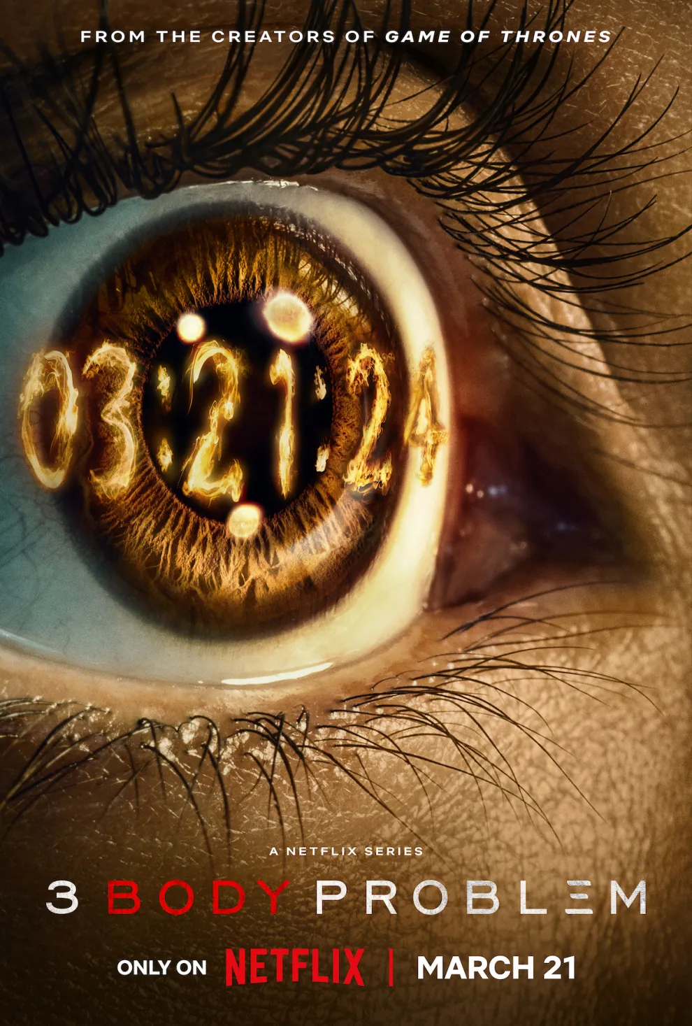 Poster de El problema de los 3 cuerpos, nueva serie de Netflix.