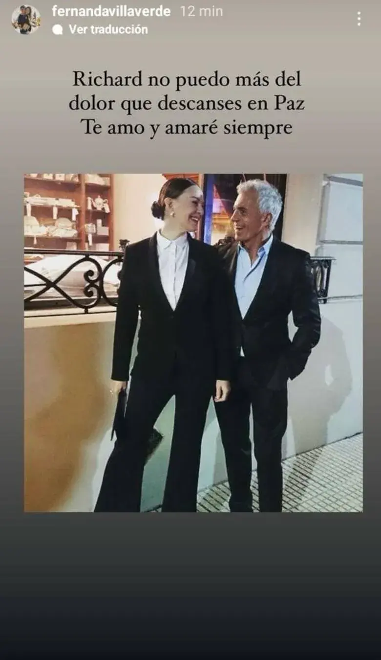 Fernanda Villaverde se despidió de Ricardo Piñeiro.
