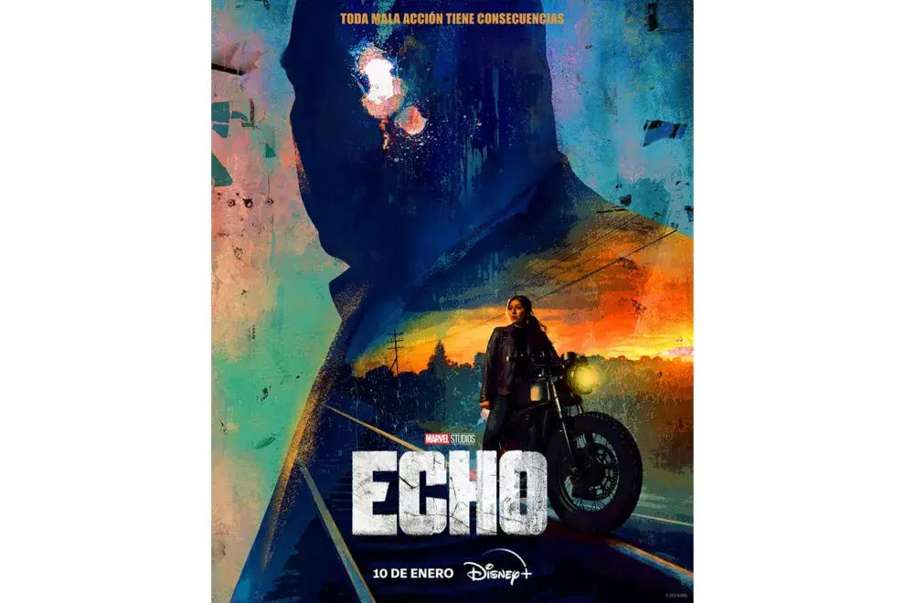 El afiche oficial de Echo, la nueva serie de Disney+.