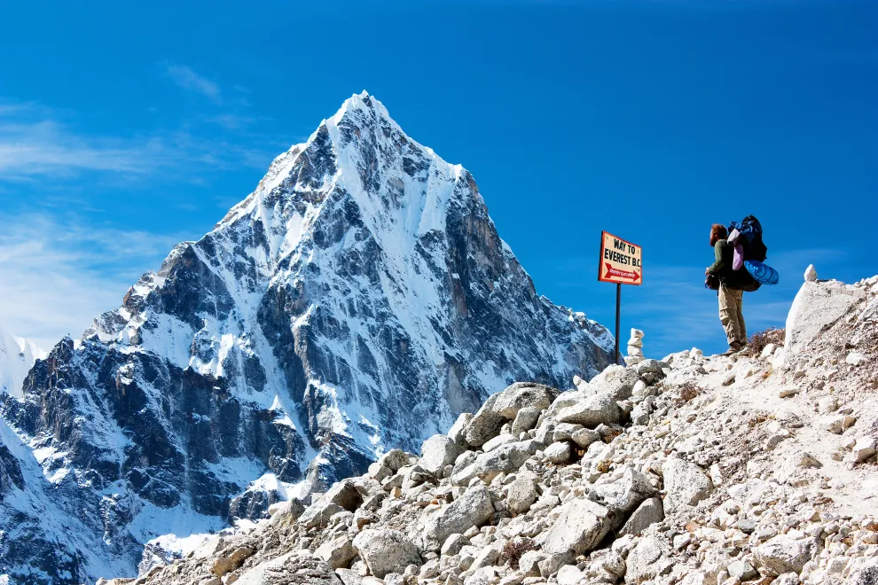 Monte Everest: la montaña más elevada.
