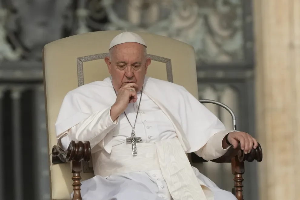 El papa Francisco, en la audiencia semanal en la Basílica de San Pedro, en el Vaticano. Septiembre de 2023.