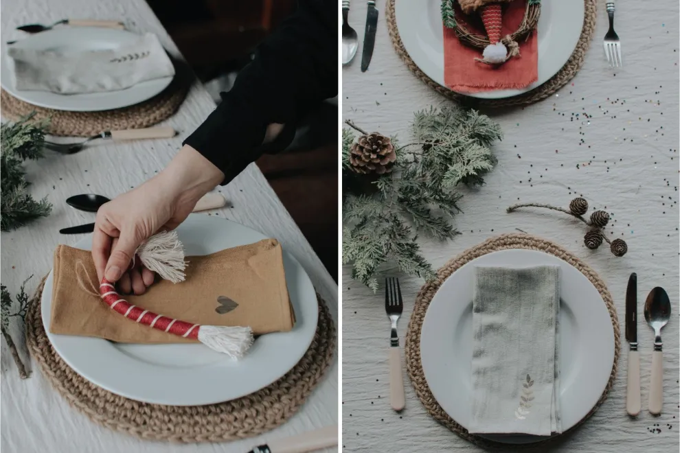 Decorá tu mesa navideña pensando en las diferentes capas.