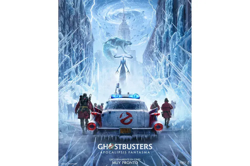 Afiche oficial de Ghostbusters: apocalipsis fantasma.