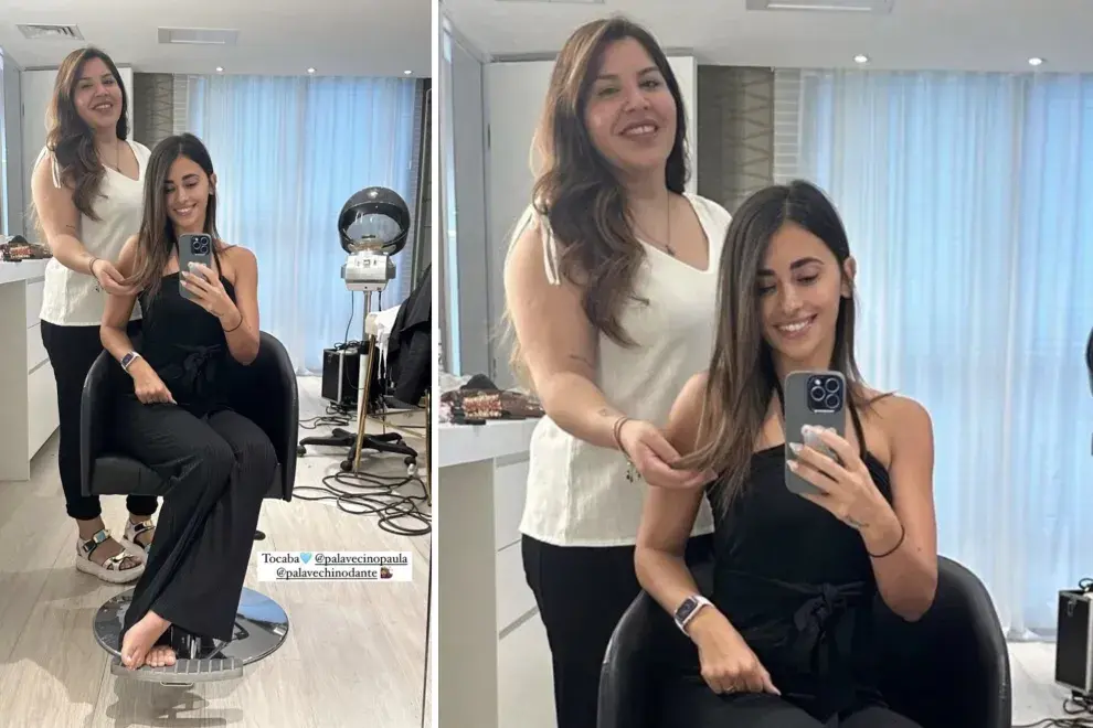 La influencer rosarina pasó por el local de su peluequera de toda la vida en rosario y se cambió el look.