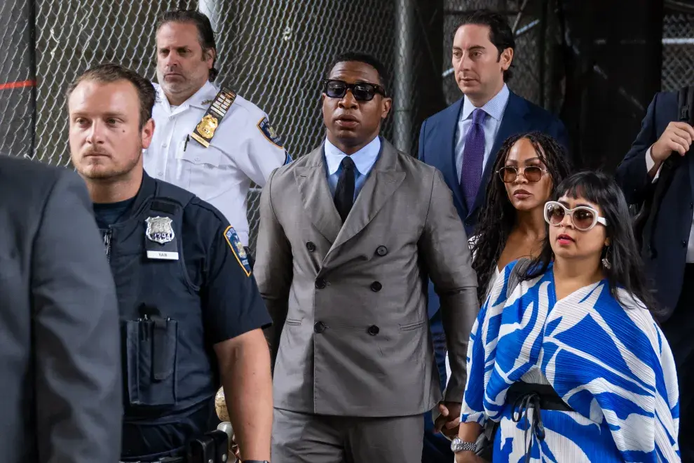 El actor Jonathan Majors, declarado culpable.