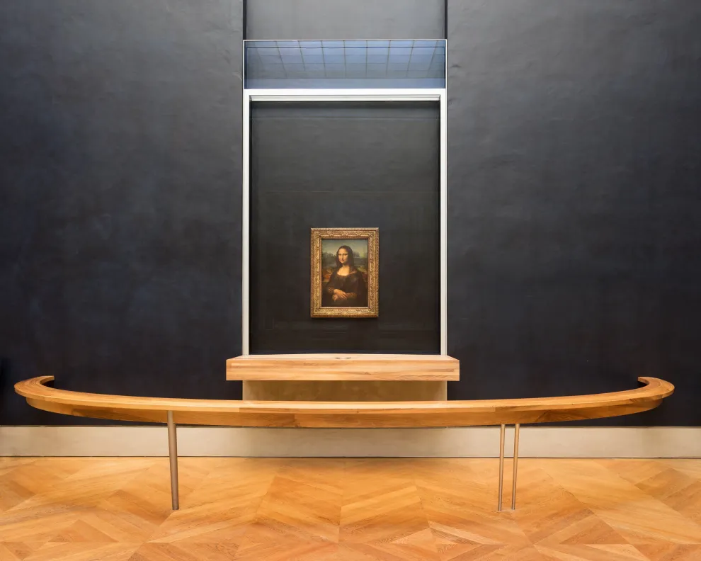 La Mona Lisa en el Museo del Louvre, la obra más visitada.
