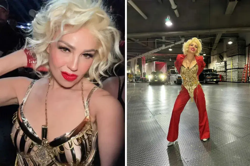 La cantante mexicana asistió al show de Madonna en la ciudad de Nueva York  y decidió vestirse como la reina del pop para homenajearla.