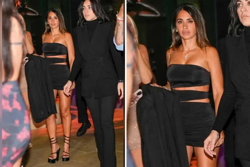 Antonela Roccuzzo apostó por un looks extremadamente sexy para disfrutar de la noche de Miami