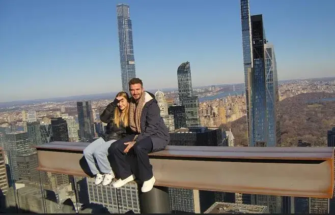David Beckham en The Beam.