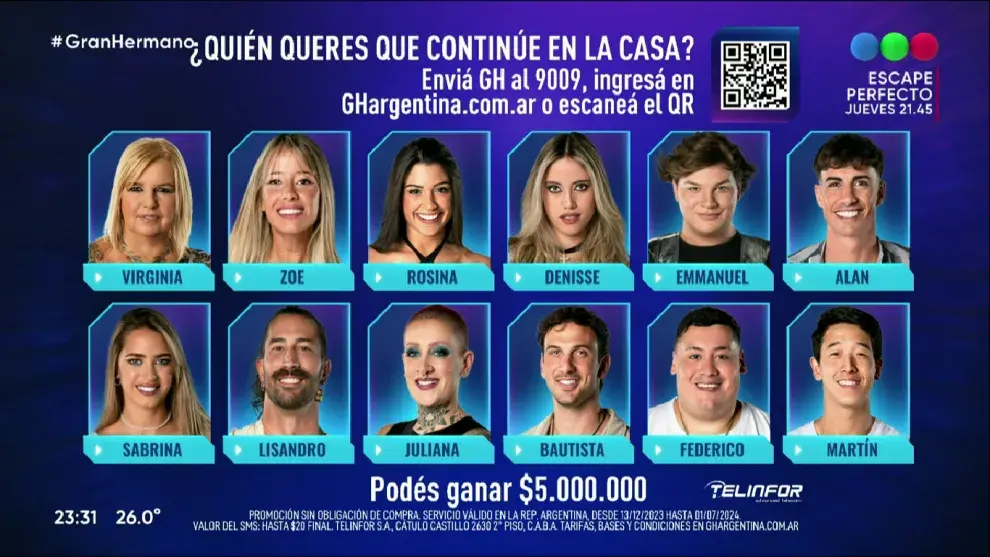 Estos fueron los 12 participantes nominados en Gran Hermano.