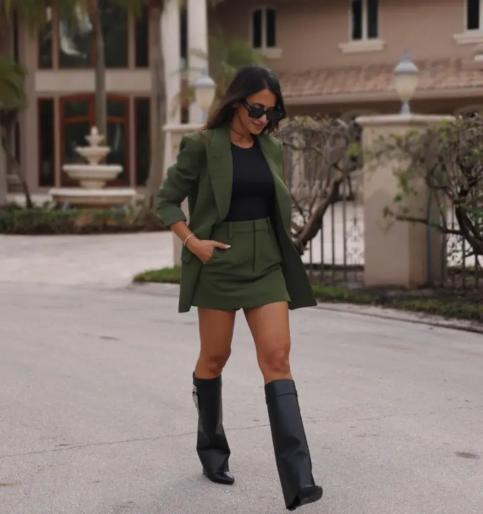 El conjunto verde de Antonela Roccuzzo en Miami.