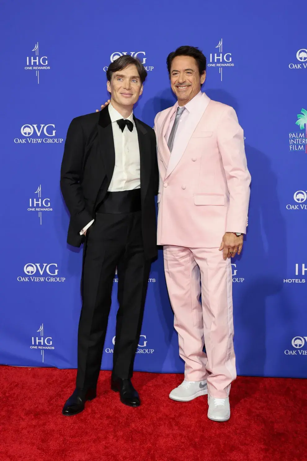 Cillian Murphy y Robert Downey Jr. en la alfombra roja de Palm Springs Film Festival.