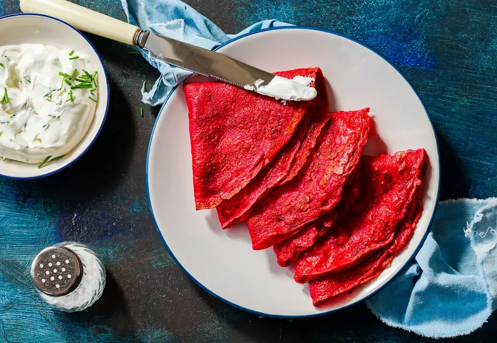 Panqueques de remolacha: deliciosos y saludables.