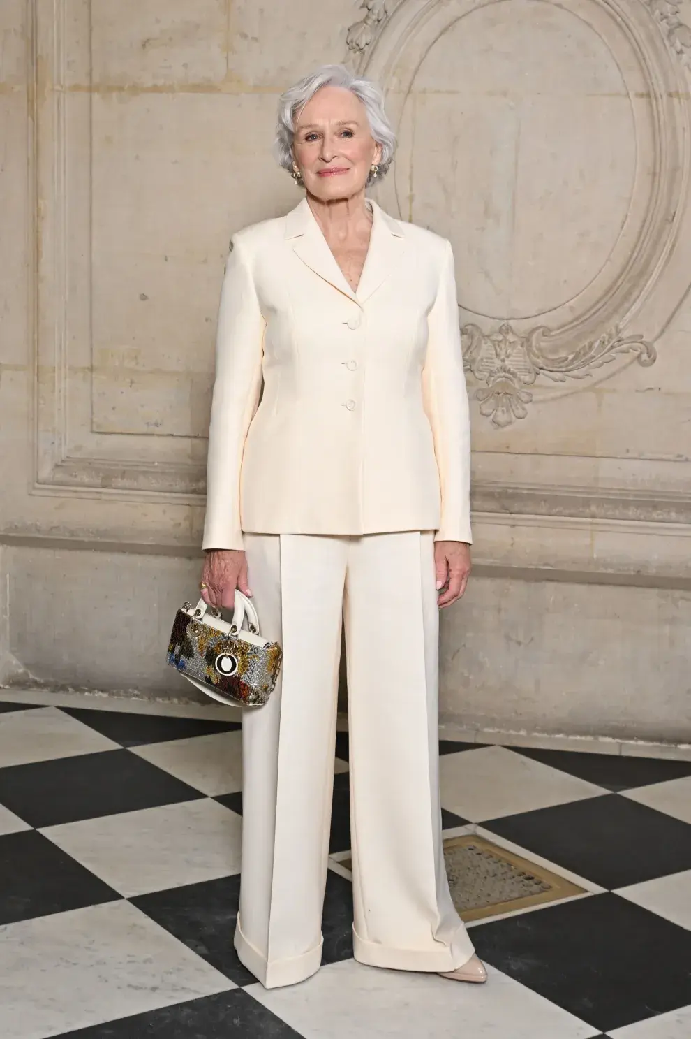 Glenn Close en la Semana de la Moda de París.