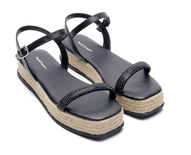 Sandalias con plataforma de yute, Hush Puppies $39.000