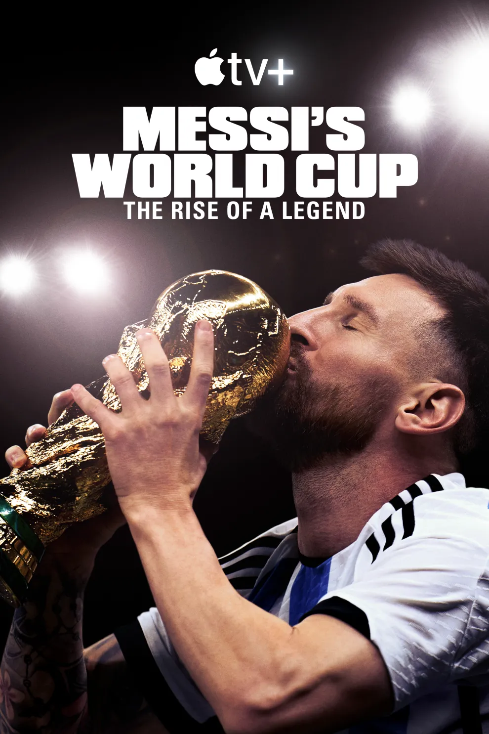 El afiche oficial de la docuserie de Lio Messi.