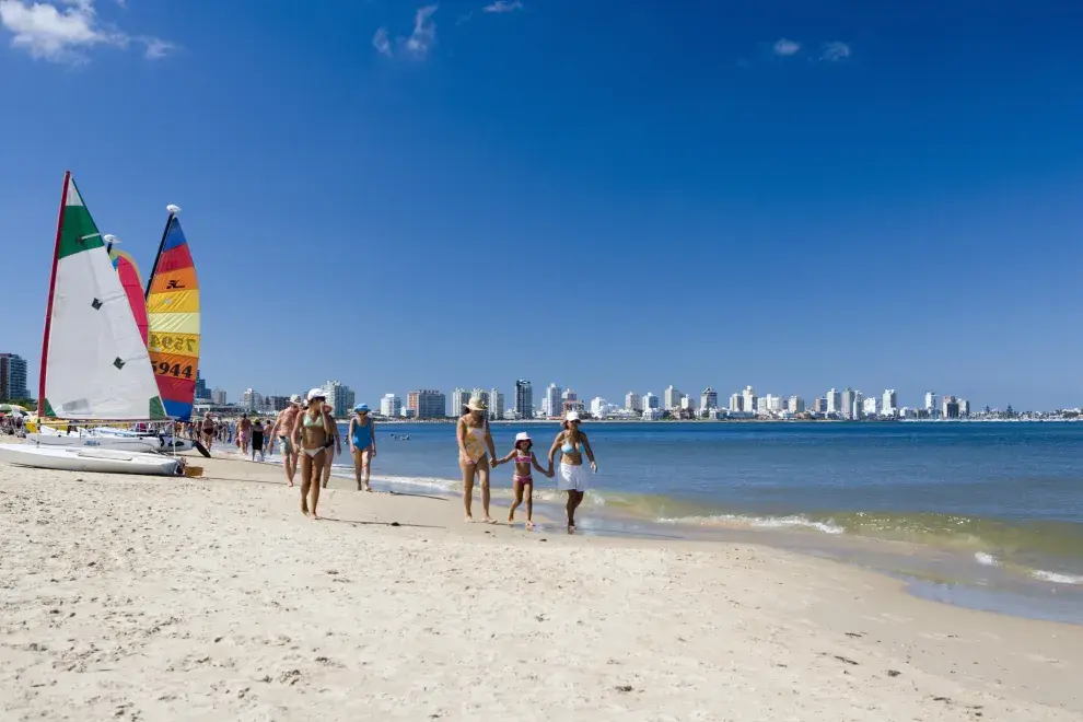 Punta del Este, Uruguay, uno de los destinos favoritos de playa.