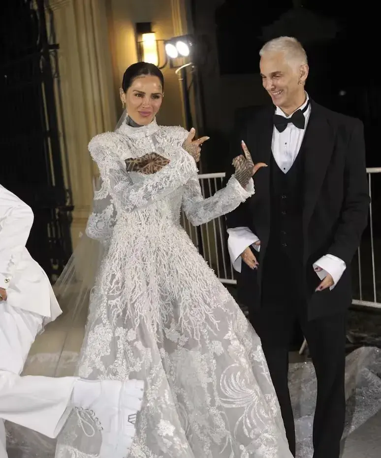 El vestido de novia de Candelaria Tinelli.