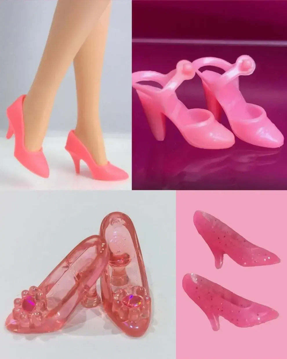 Los zapatos de la muñeca Barbie usados como inspiración para las uñas de Margot Robbie.