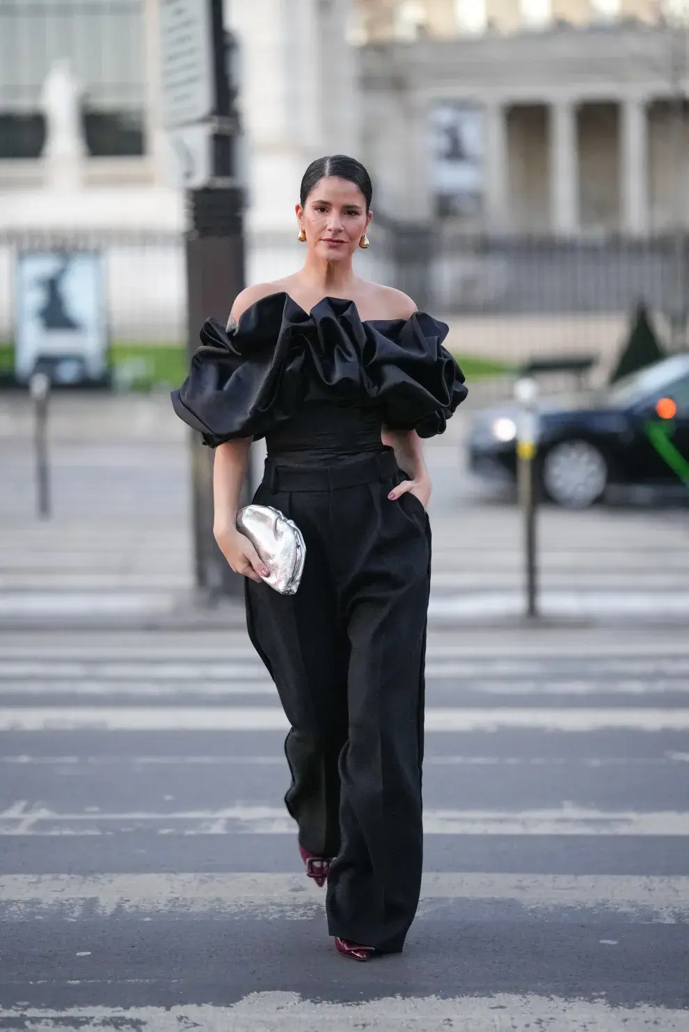 Top offshoulder con volumen. 