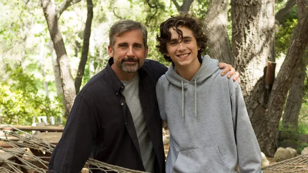 Steve Carell y Timothée Chalamet protagonizan Beautiful Boy.