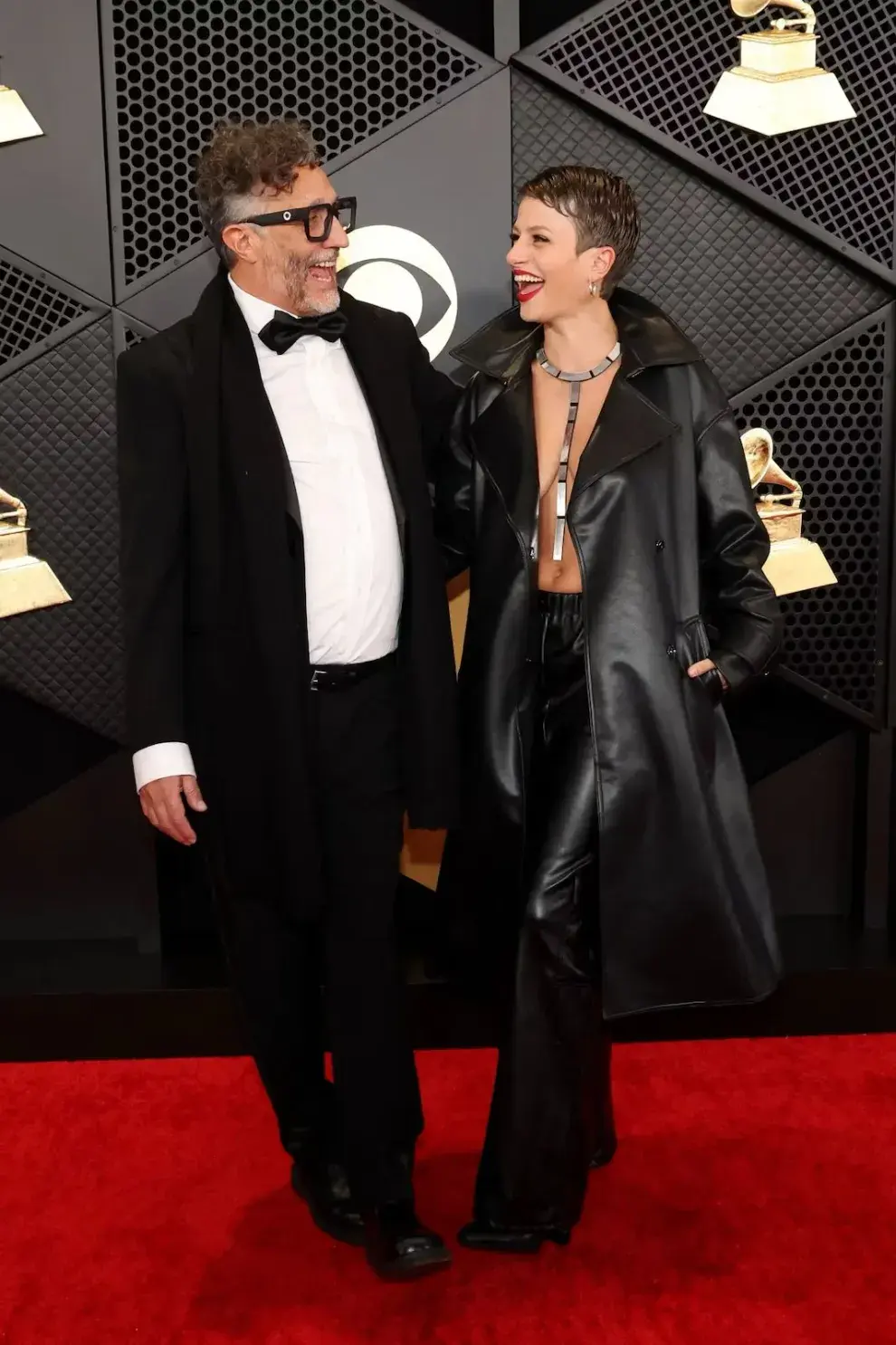 Fito Páez en la alfombra roja de los Grammy 2024.