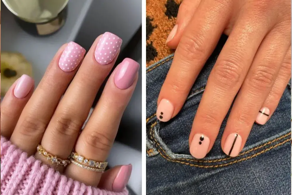 Las uñas con puntos son el "nail art" preferido para hacerte vos misma porque es súper fácil.