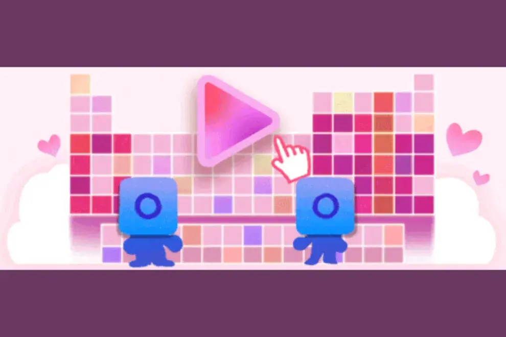 Google celebra el Día de los Enamorados con su doodle.