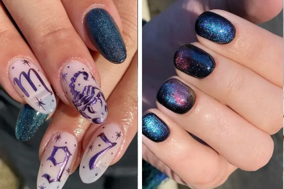 Las "astro nails" combinan elementos del universo, el cielo y la astrología para plasmarlos en tus uñas.