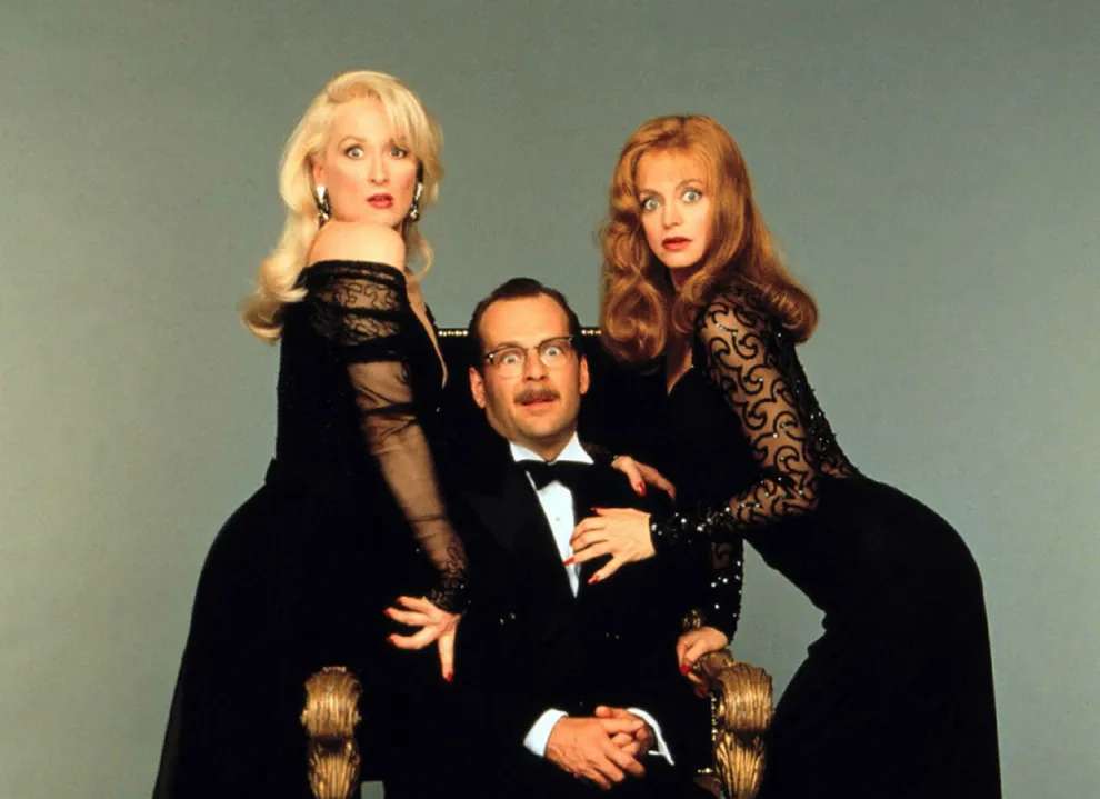 Meryl Streep, Bruce Willis y Goldie Hawn en La muerte le sienta bien.