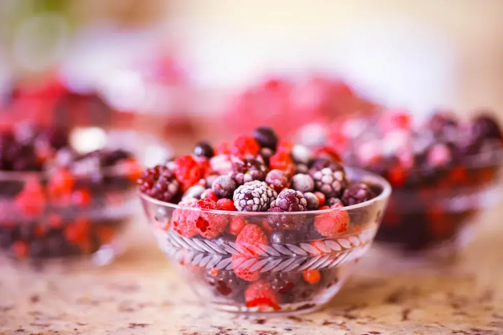 Fruta congelada para el cole.