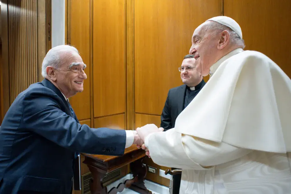 Martin Scorsese se juntó con el Papa Francisco y charlaron por 80 minutos.