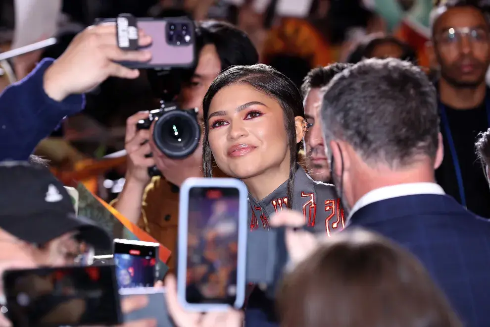 Zendaya en la premiere de Duna: Parte 2, en Seúl el 22 de febrero.