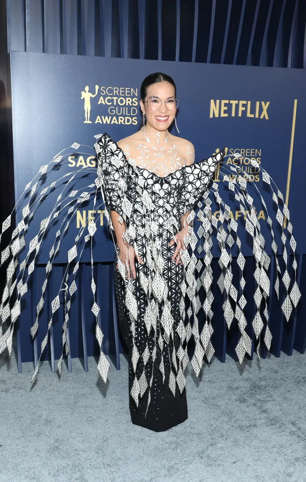 Ali Wong en la red carpet de los SAG Awards 2024.