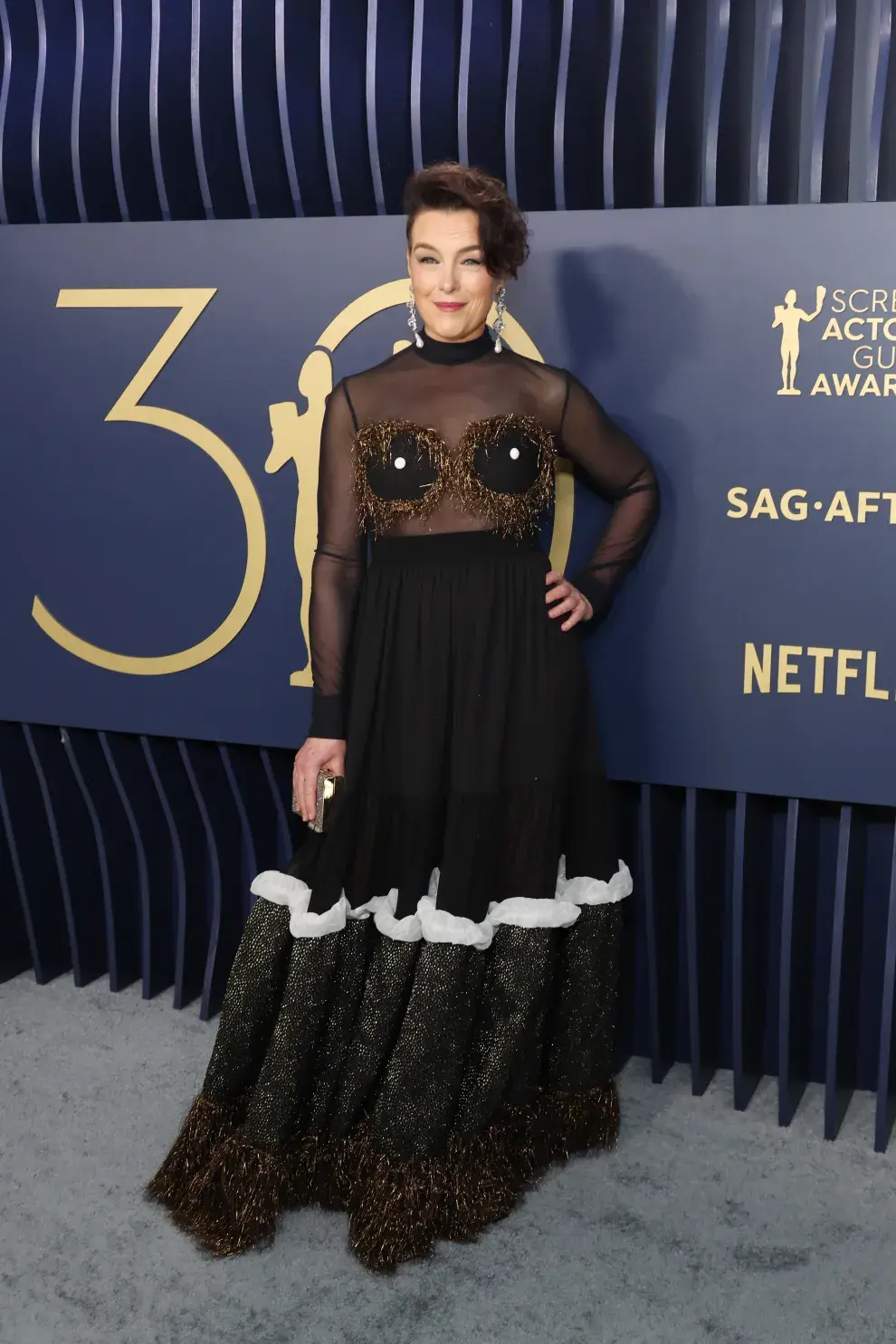 Olivia Williams en la red carpet de los SAG Awards 2024.