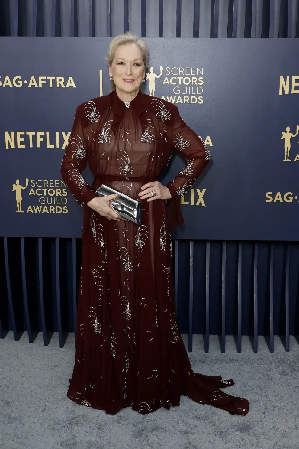 Meryl Streep en la red carpet de los SAG Awards 2024.