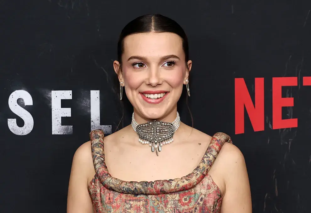 Millie Bobby Brown presentando su película Damsel en Nueva York, el 29 de febrero.