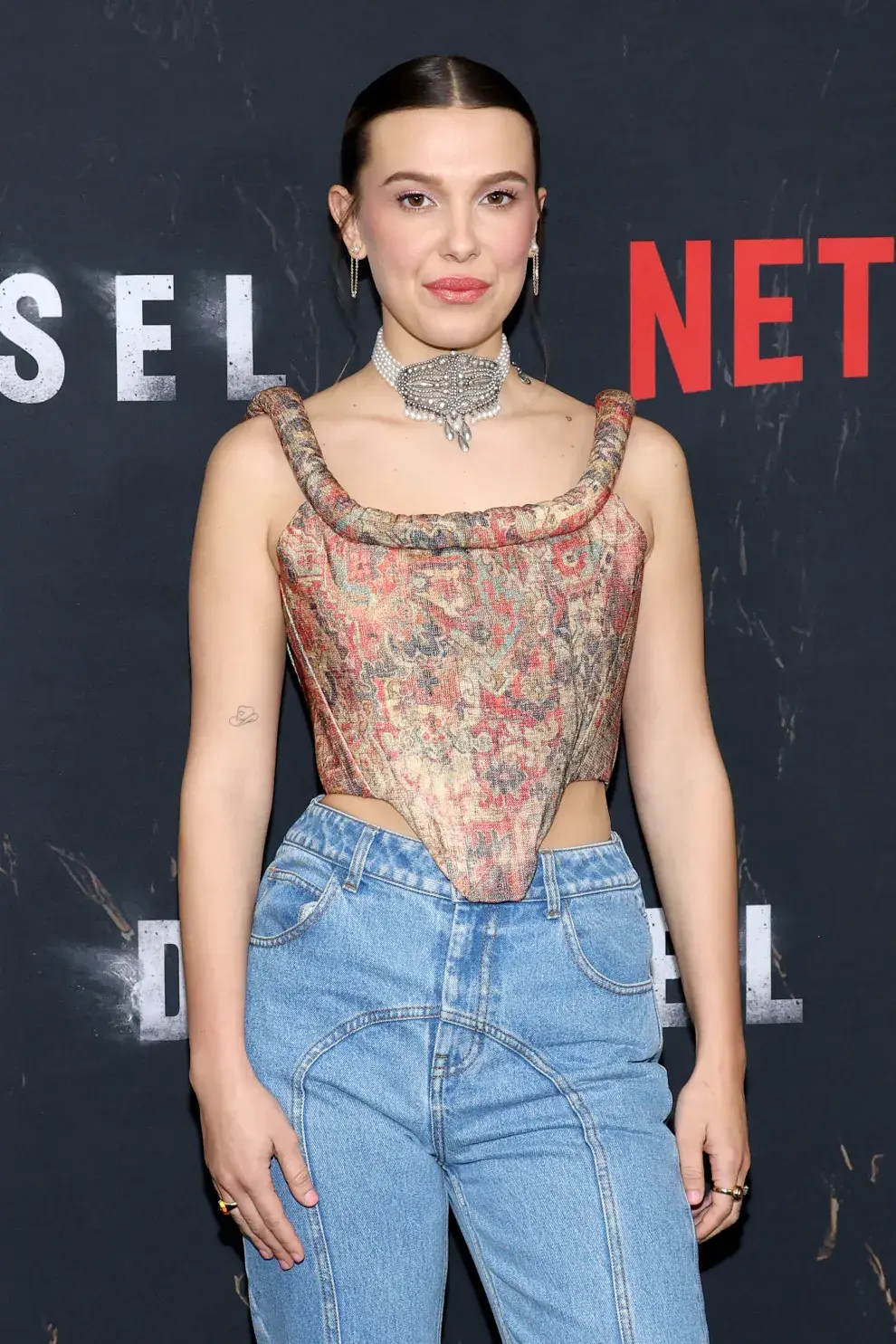 Millie Bobby Brown presentando su película Damsel en Nueva York, el 29 de febrero.