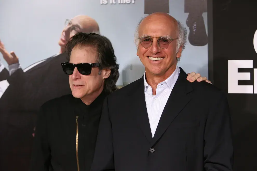 Richard Lewis y Larry David en una premiere de Curb Your Enthusiasm, en 2009.