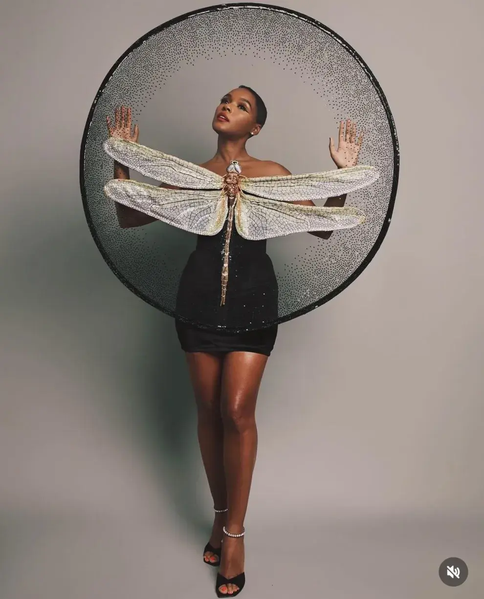 Janelle Monae la rompe con un vestido de la colección 2024 de Rahul Mishra.