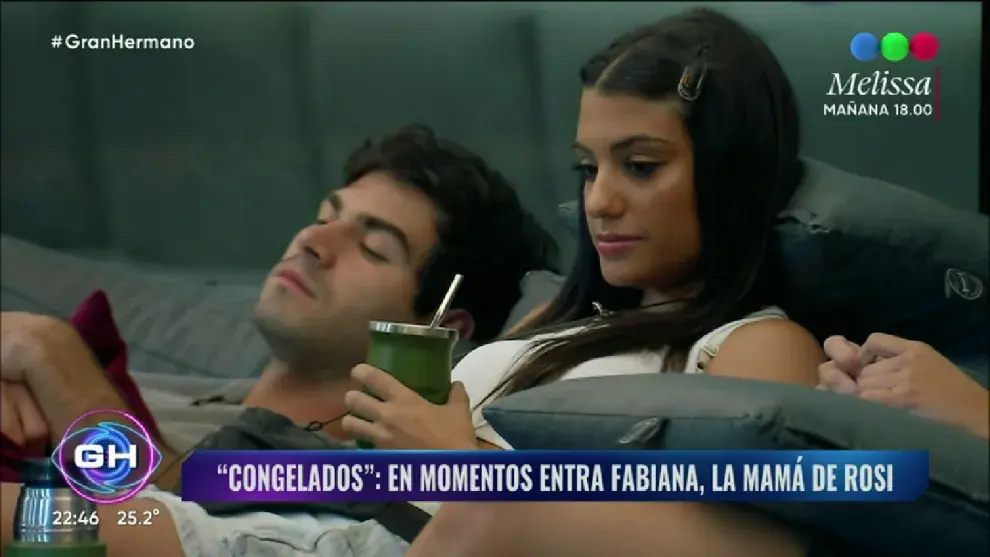 Rosina minutos previos al ingreso de su mamá en Gran Hermano.