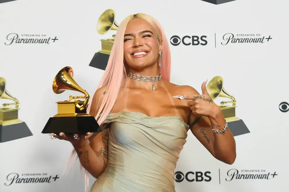 Karol G en los Premios Grammy 2024.