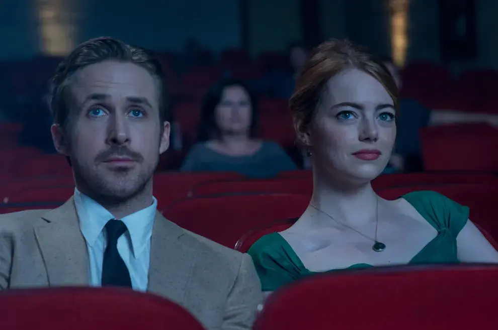 Ryan Gosling y Emma Stone en La la land.