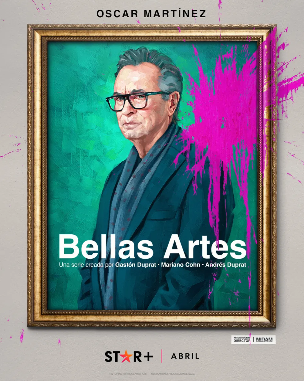 Poster de la serie Bellas Artes, con Oscar Martínez.
